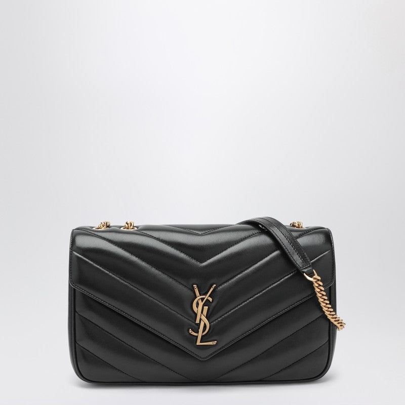 Saint Laurent Medium LouLou quilted leather shoulder bag black