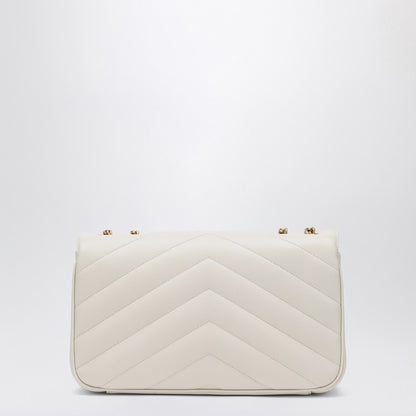 Saint Laurent Medium LouLou Cream Quilted Leather Shoulder Bag White
