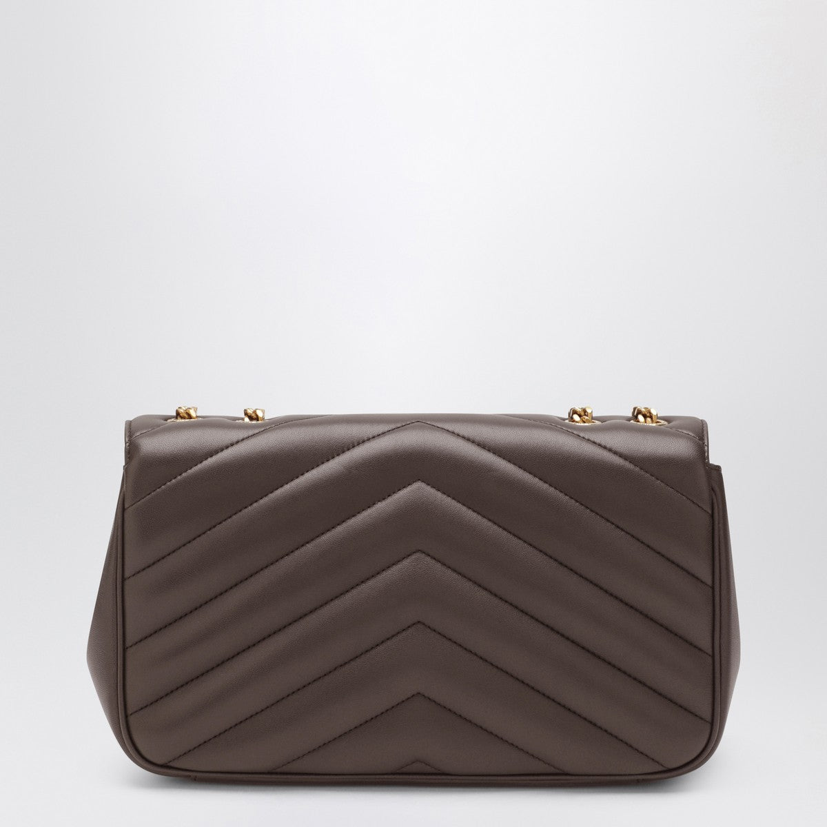Saint Laurent Medium LouLou Quilted Lambskin Shoulder Bag Brown
