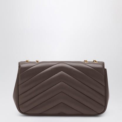 Saint Laurent Medium LouLou Quilted Lambskin Shoulder Bag Brown