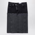 Alexander McQueen Two-Tone Denim Midi Skirt in Black