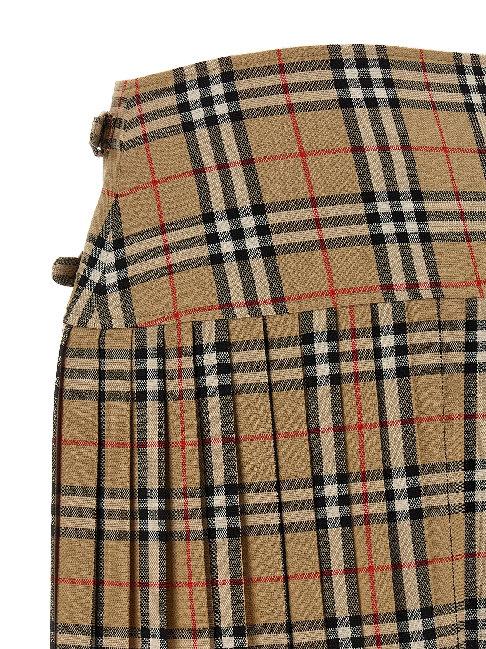 Burberry Kilt Skirt Beige