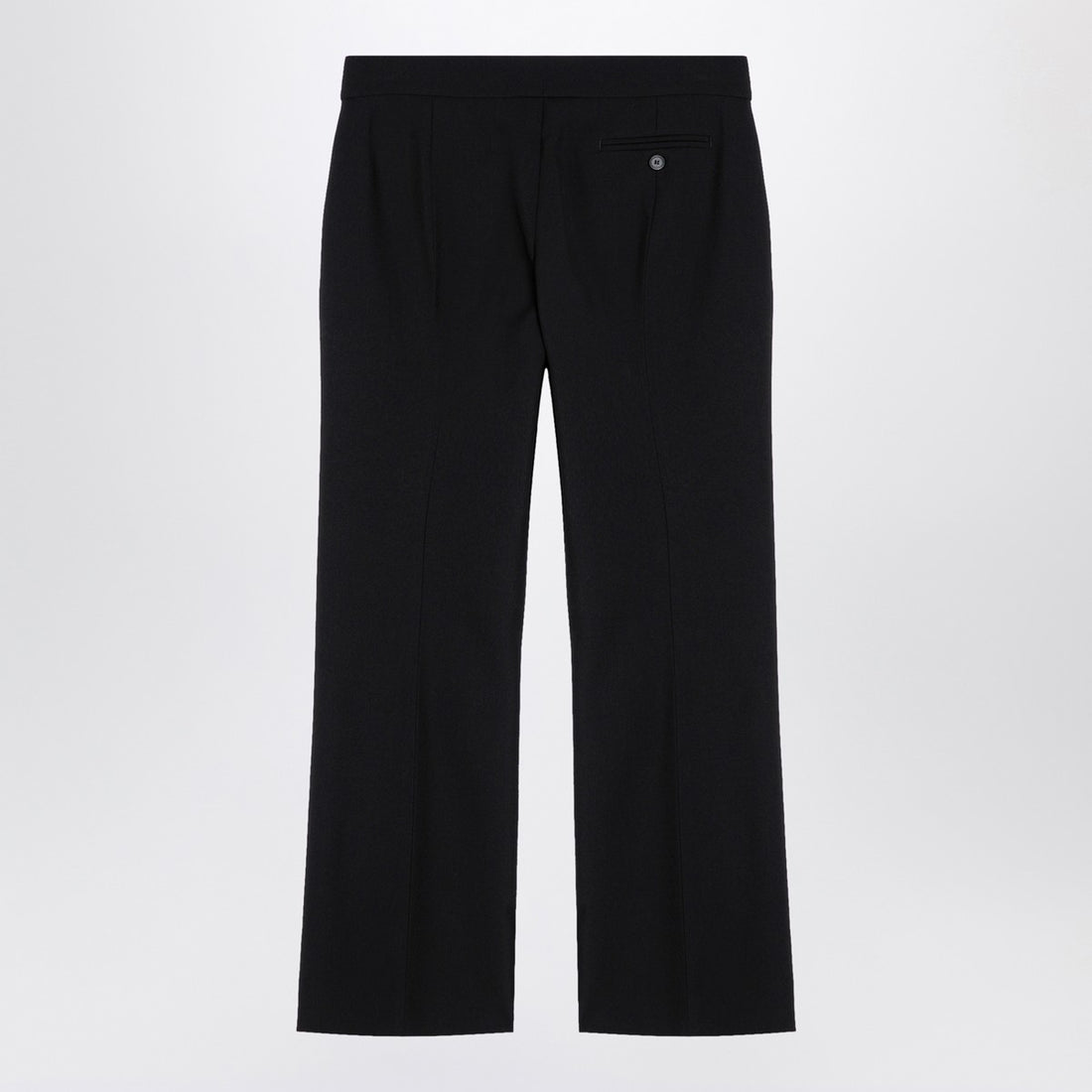 Alexander McQueen Wool Cropped Tailored Trousers Black