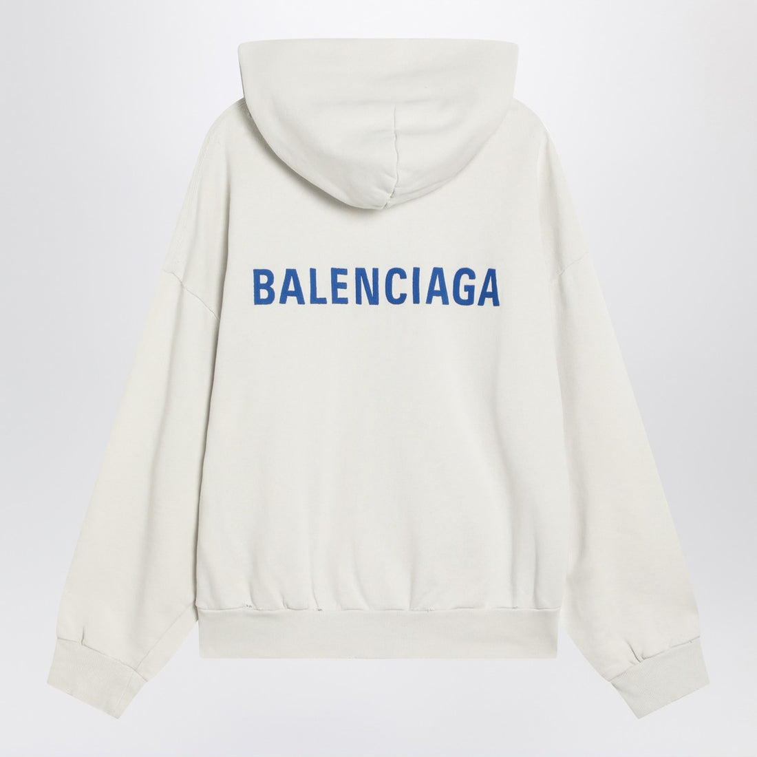 balenciaga back logo cotton hoodie white