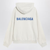 balenciaga back logo cotton hoodie white