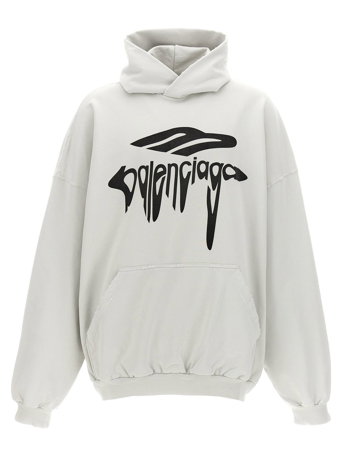 Balenciaga 3b Liquefied Hoodie White