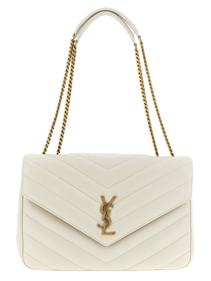 Saint Laurent Loulou Large Shoulder Bag Beige