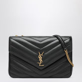 Saint Laurent LouLou Large Quilted Leather Shoulder Bag Black