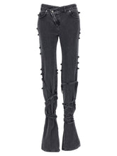 Alexander McQueen Jeans Asymmetric Closure Black