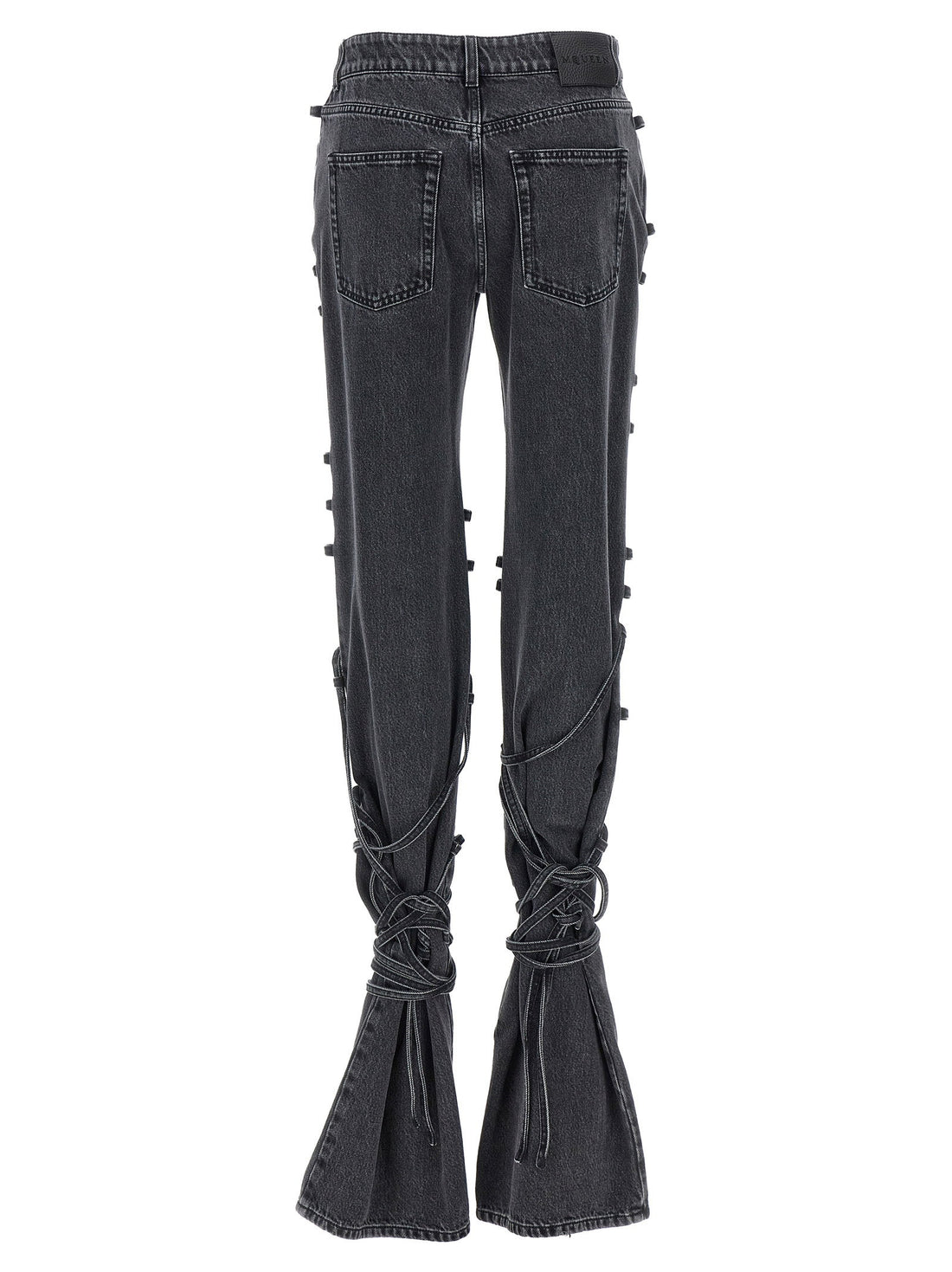 Alexander McQueen Jeans Asymmetric Closure Black