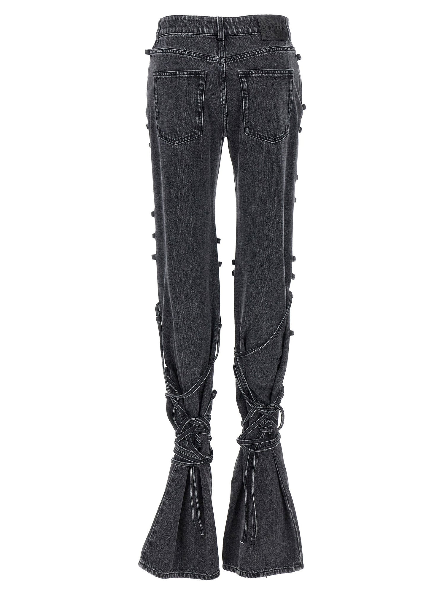 Alexander McQueen Jeans Asymmetric Closure Black