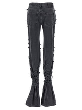 Alexander McQueen Jeans Asymmetric Closure Black