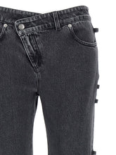 Alexander McQueen Jeans Asymmetric Closure Black