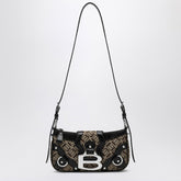 Balenciaga Essex Small Jacquard and Embossed Leather Shoulder Bag Multicolor