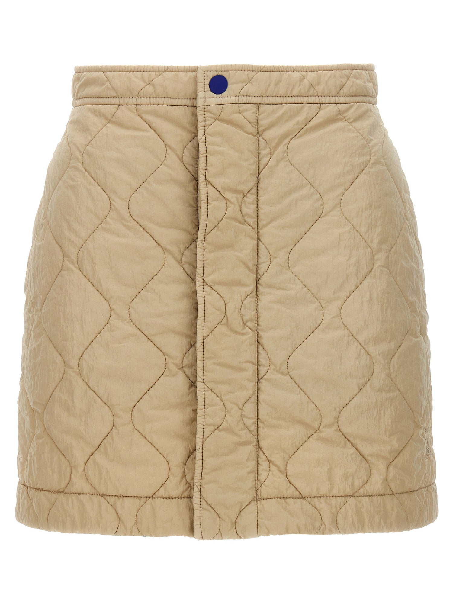 Burberry Quilted Nylon Skirt Beige