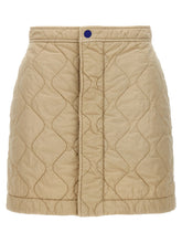 Burberry Quilted Nylon Skirt Beige