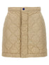 Burberry Quilted Nylon Skirt Beige