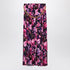 Balenciaga Long Pleated Floral Satin Skirt with Chain Detail Purple