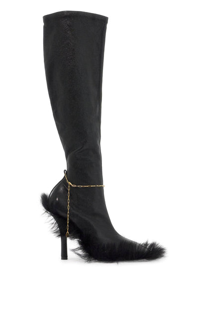 Bottes hautes en cuir moulantes