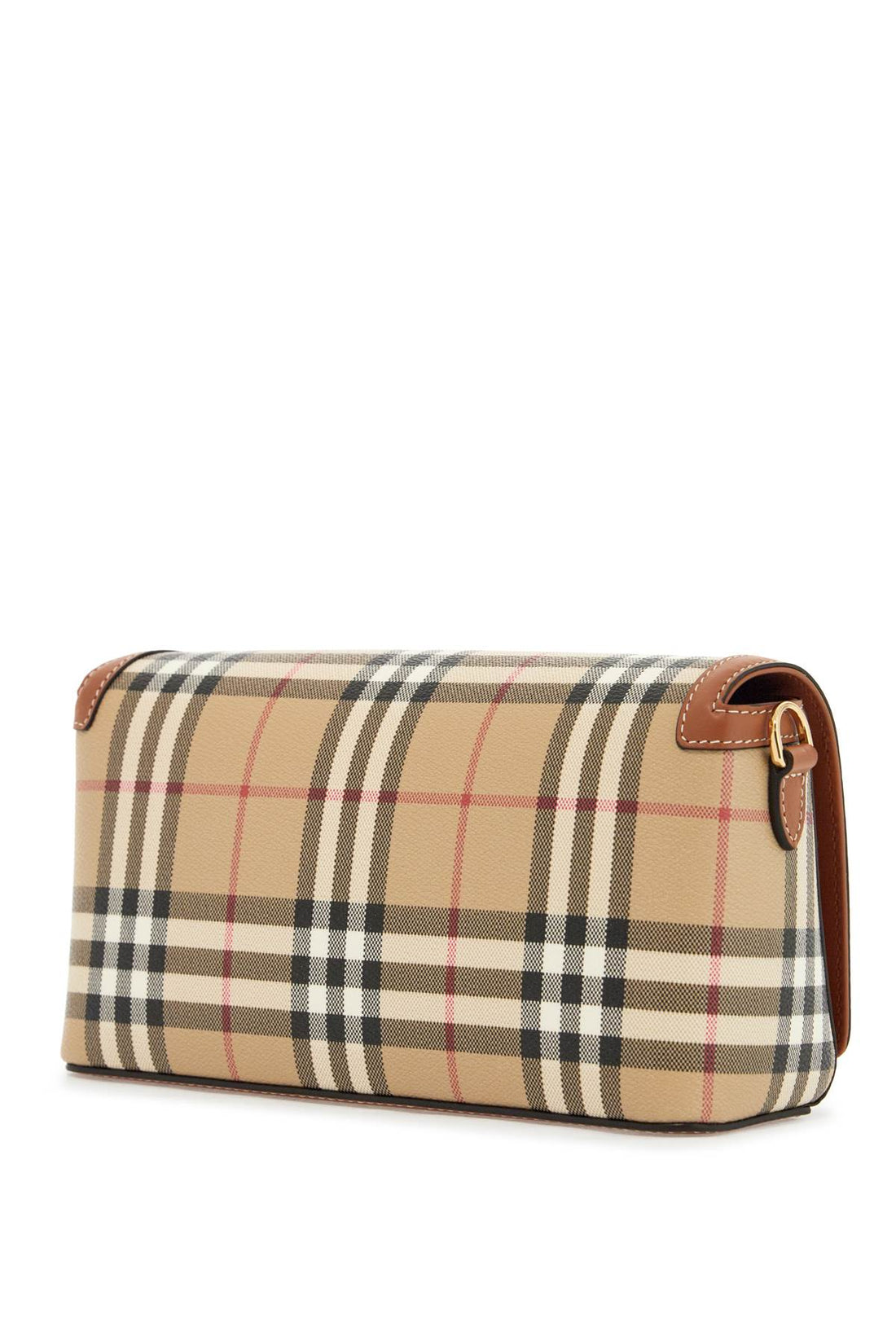 Shoulder bag with check pattern notes