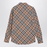 Burberry Check Wool-Blend Shirt in Beige