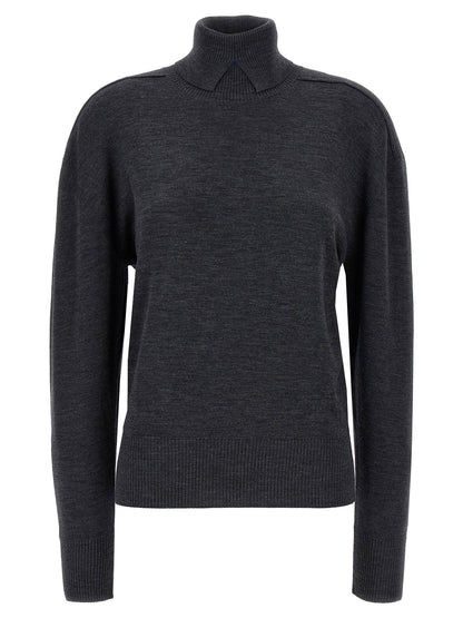 Burberry High Neck Sweater Gray