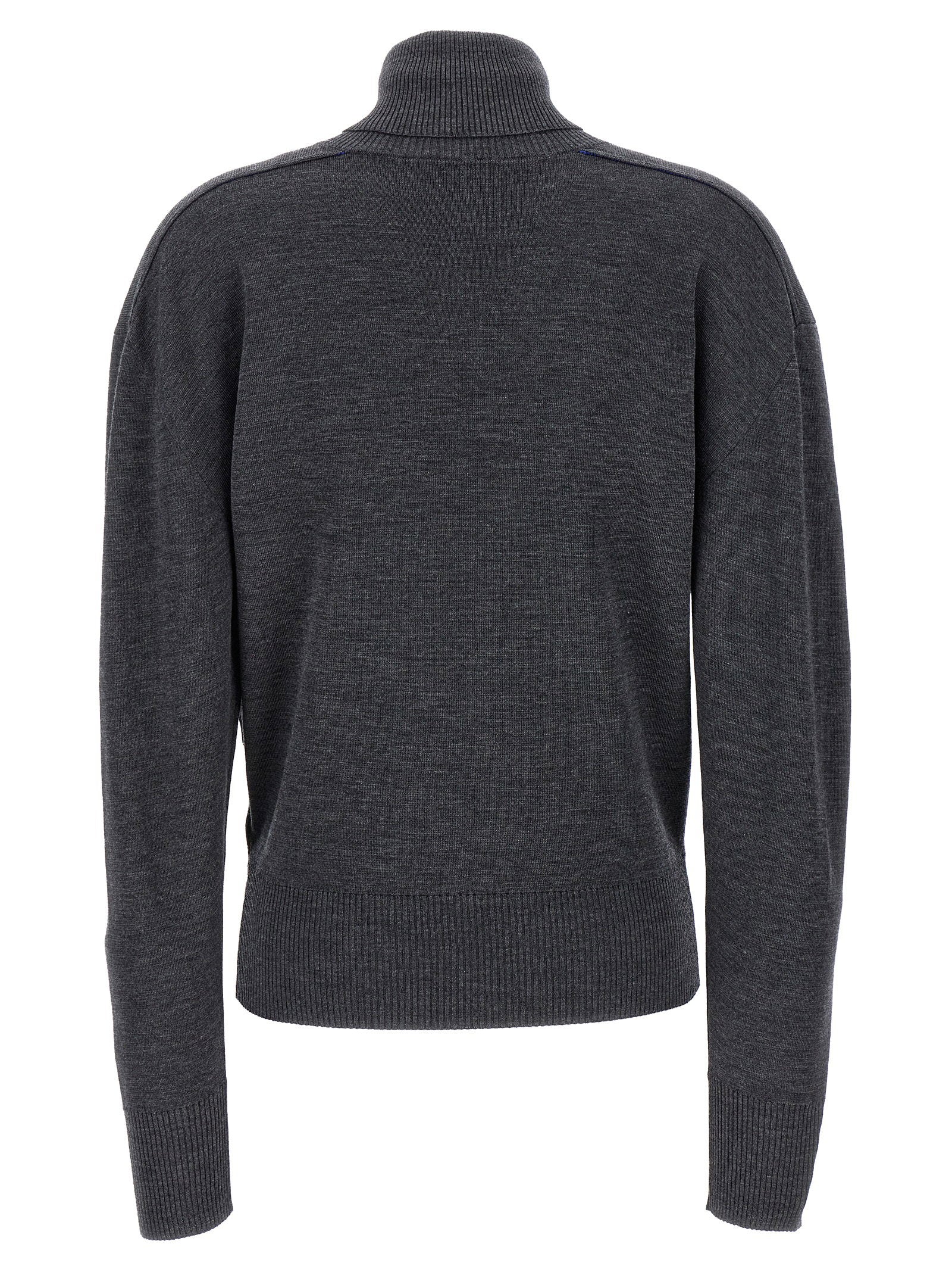 Burberry High Neck Sweater Gray