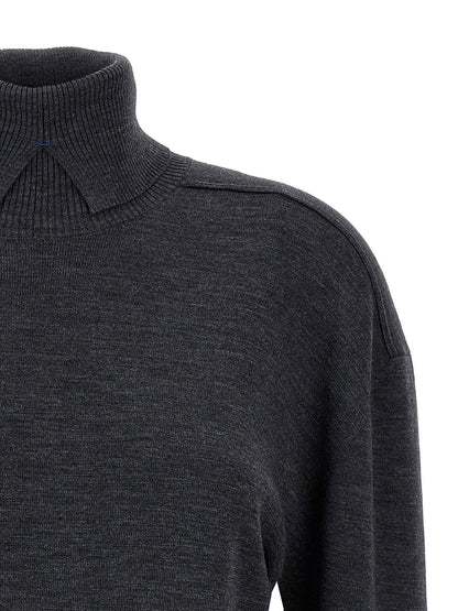 Burberry High Neck Sweater Gray