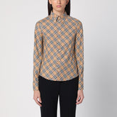 Burberry Beige Check Cotton Button-Down Shirt Beige