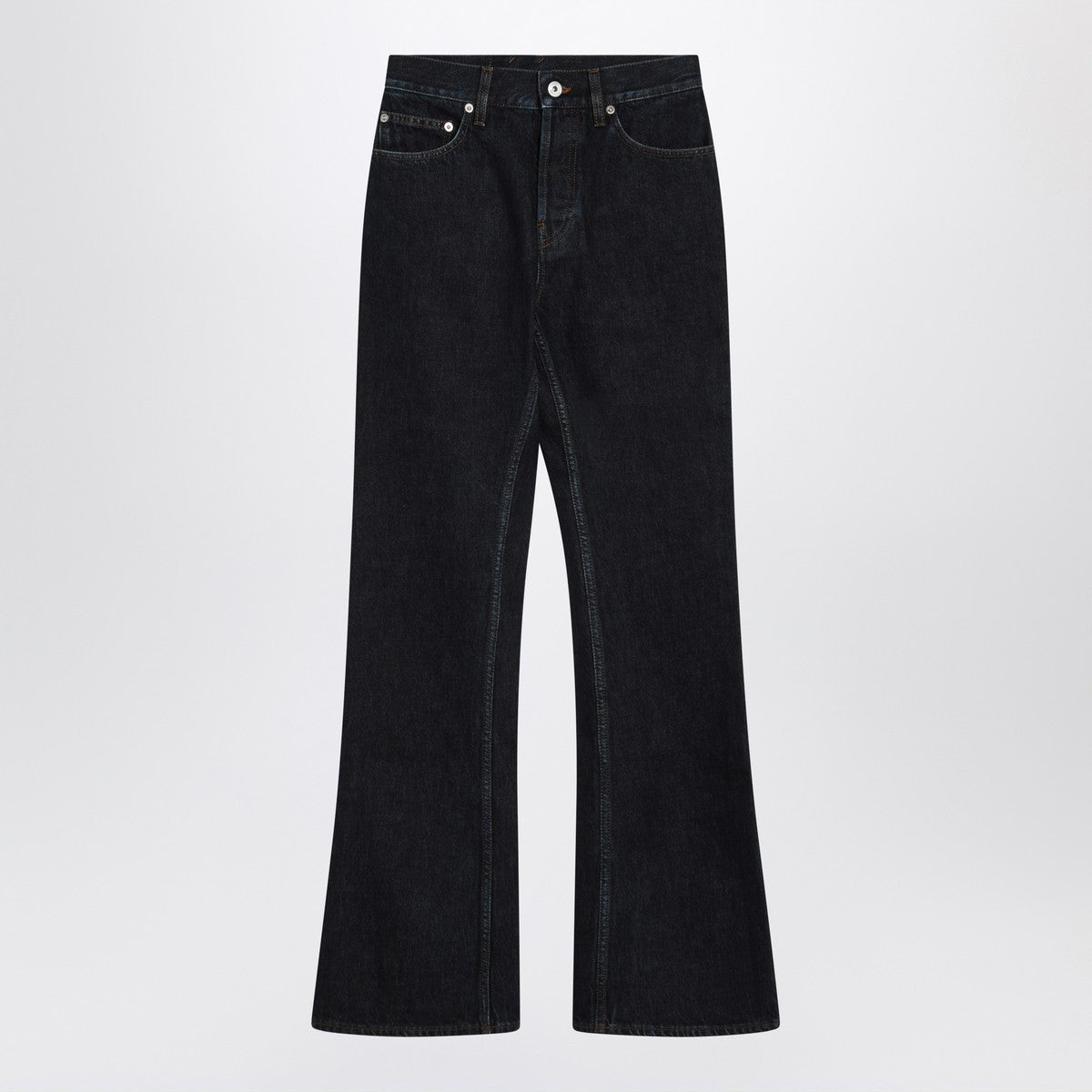 Burberry Dark Blue Flared Denim Jeans Blue