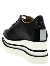 Stella Mccartney Sneak-elyse Wedge White/black