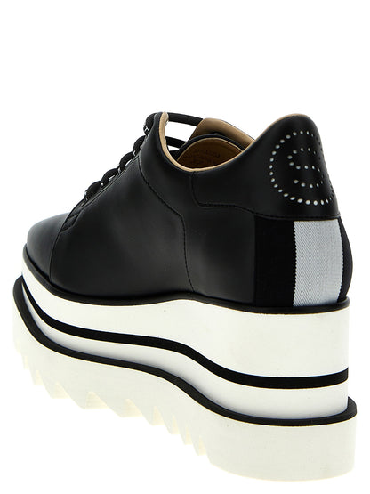 Stella Mccartney Sneak-elyse Wedge White/black
