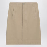 Burberry Beige Cotton Trench Skirt with Front Slit Beige