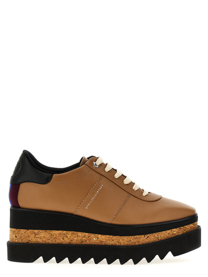 Stella Mccartney Sneak-elyse Wedges Brown
