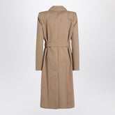 Alexander Mcqueen belted cotton trench coat in beige beige