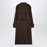Burberry Long Double-Breasted Trench Coat in Juniper Green Green