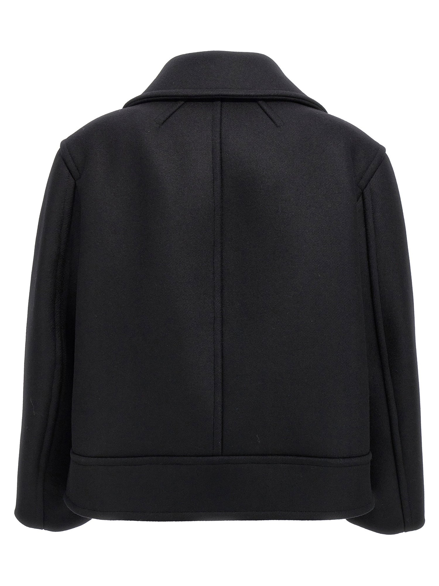 Saint Laurent Oversized Caban Coat Black