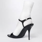 Balenciaga Avenue Sock Patent Leather and Mesh Black Sandals black
