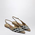 Burberry Slingback Pointed-Toe Ballerinas in Beige Check beige