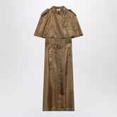 Burberry Viscose Twill Trench Dress with Belt Green