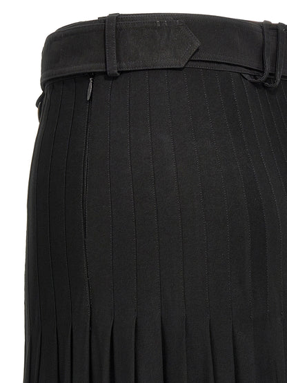 Burberry Pleated Skirt Black