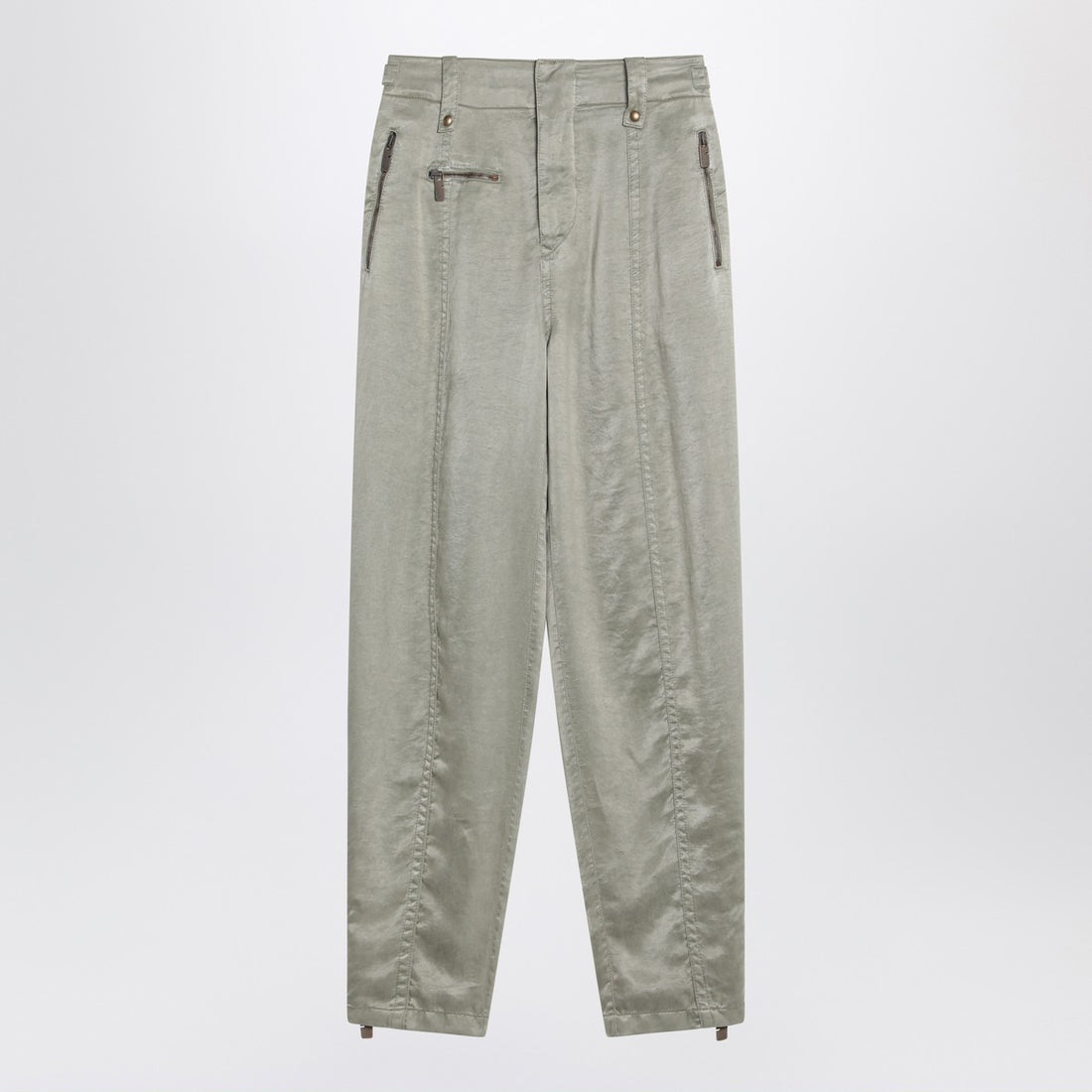 Burberry Trousers with Embroidered B Shield Low Crotch Beige