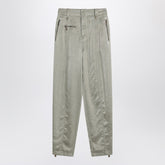 Burberry Trousers with Embroidered B Shield Low Crotch Beige