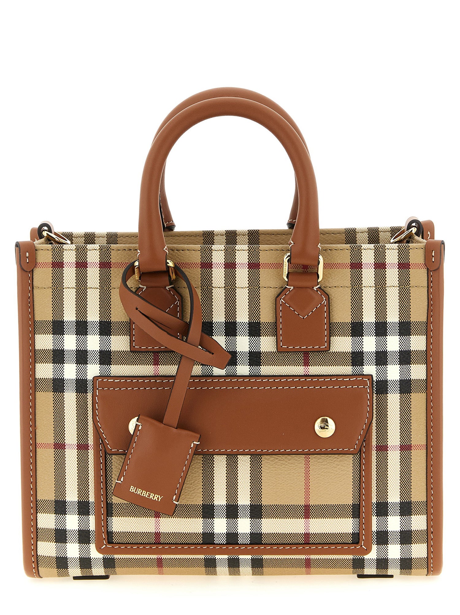 Burberry Freya Mini Shopping Bag Beige