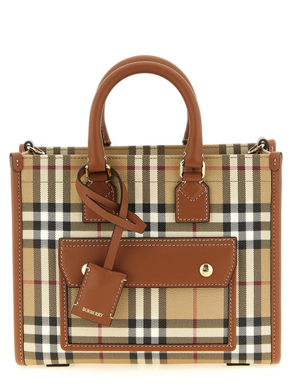 Burberry Freya Mini Shopping Bag Beige