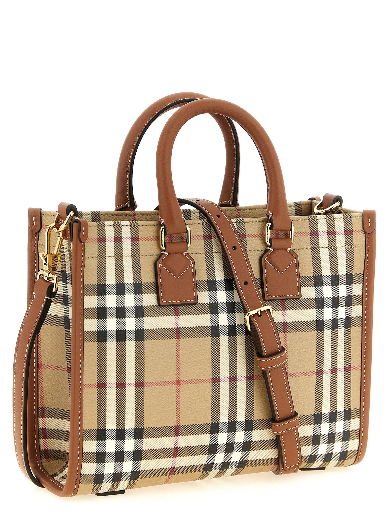 Burberry Freya Mini Shopping Bag Beige