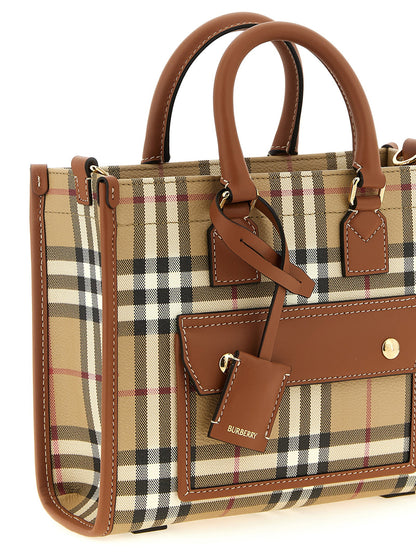 Burberry Freya Mini Shopping Bag Beige