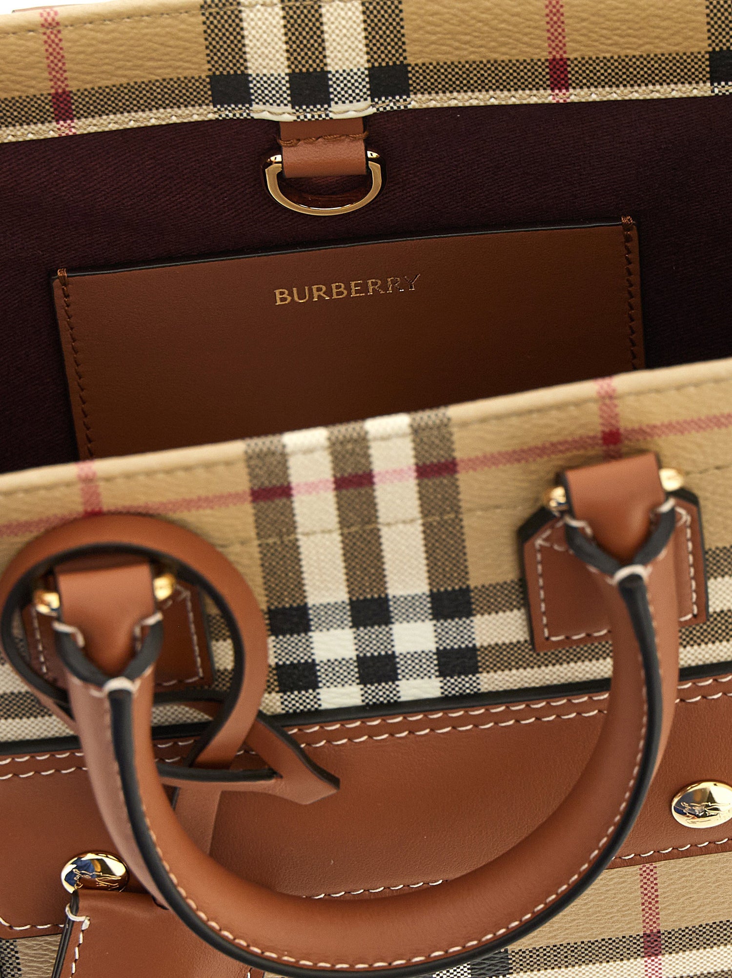 Burberry Freya Mini Shopping Bag Beige