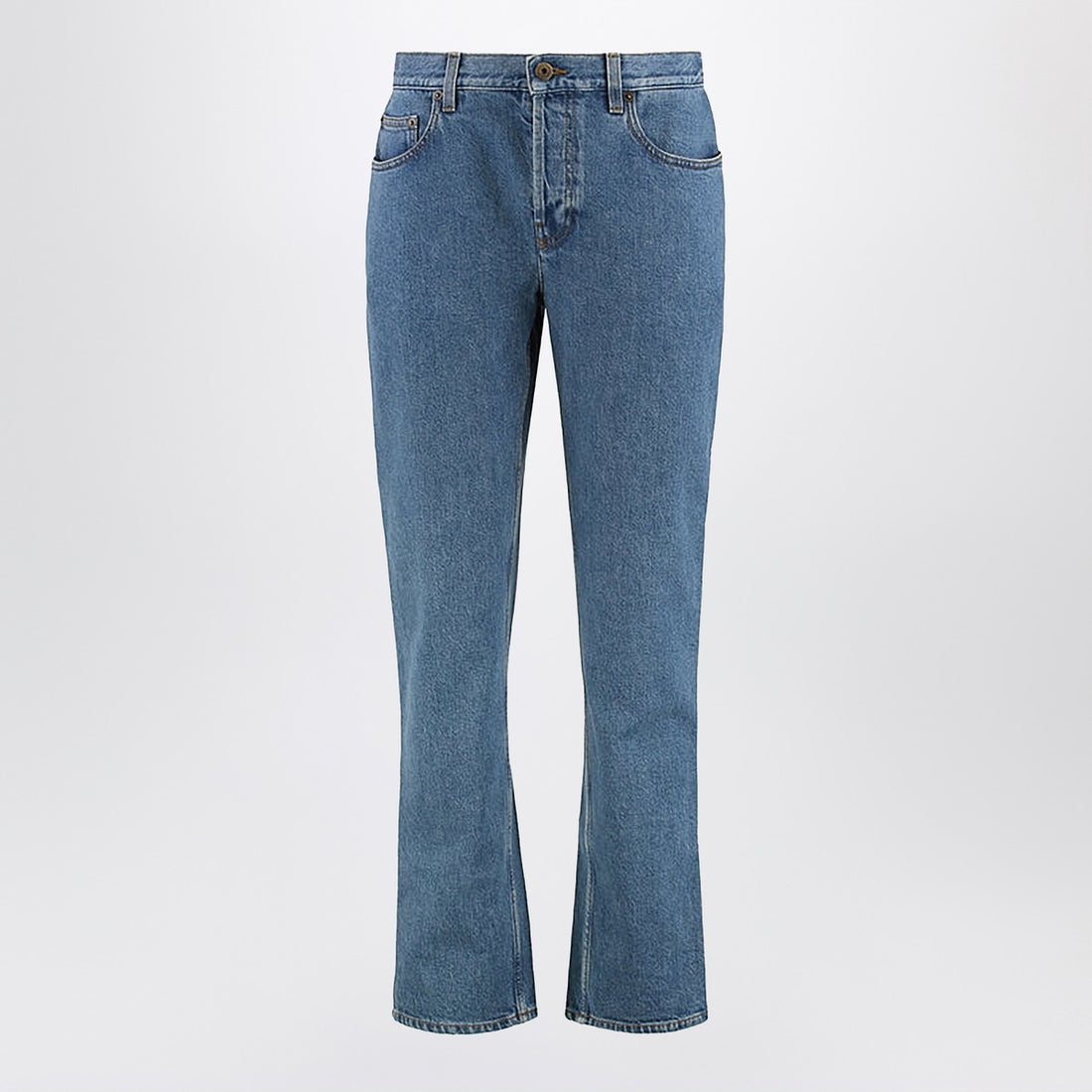 Burberry Straight-Leg Mid-Blue Stretch Denim Jeans Blue