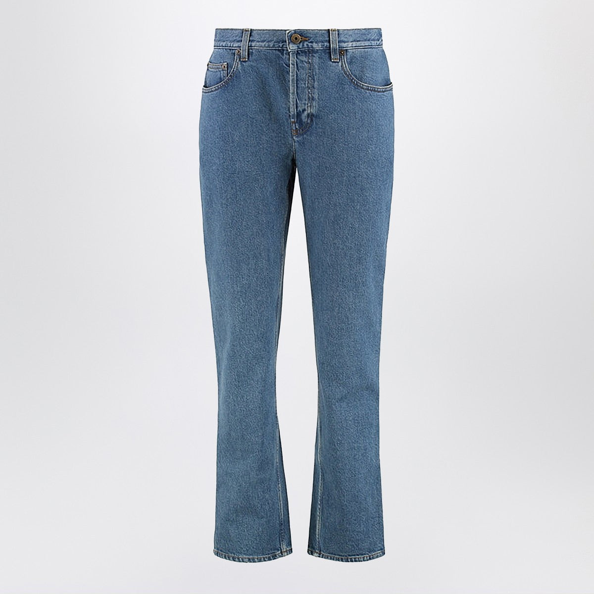 Burberry Straight-Leg Mid-Blue Stretch Denim Jeans Blue